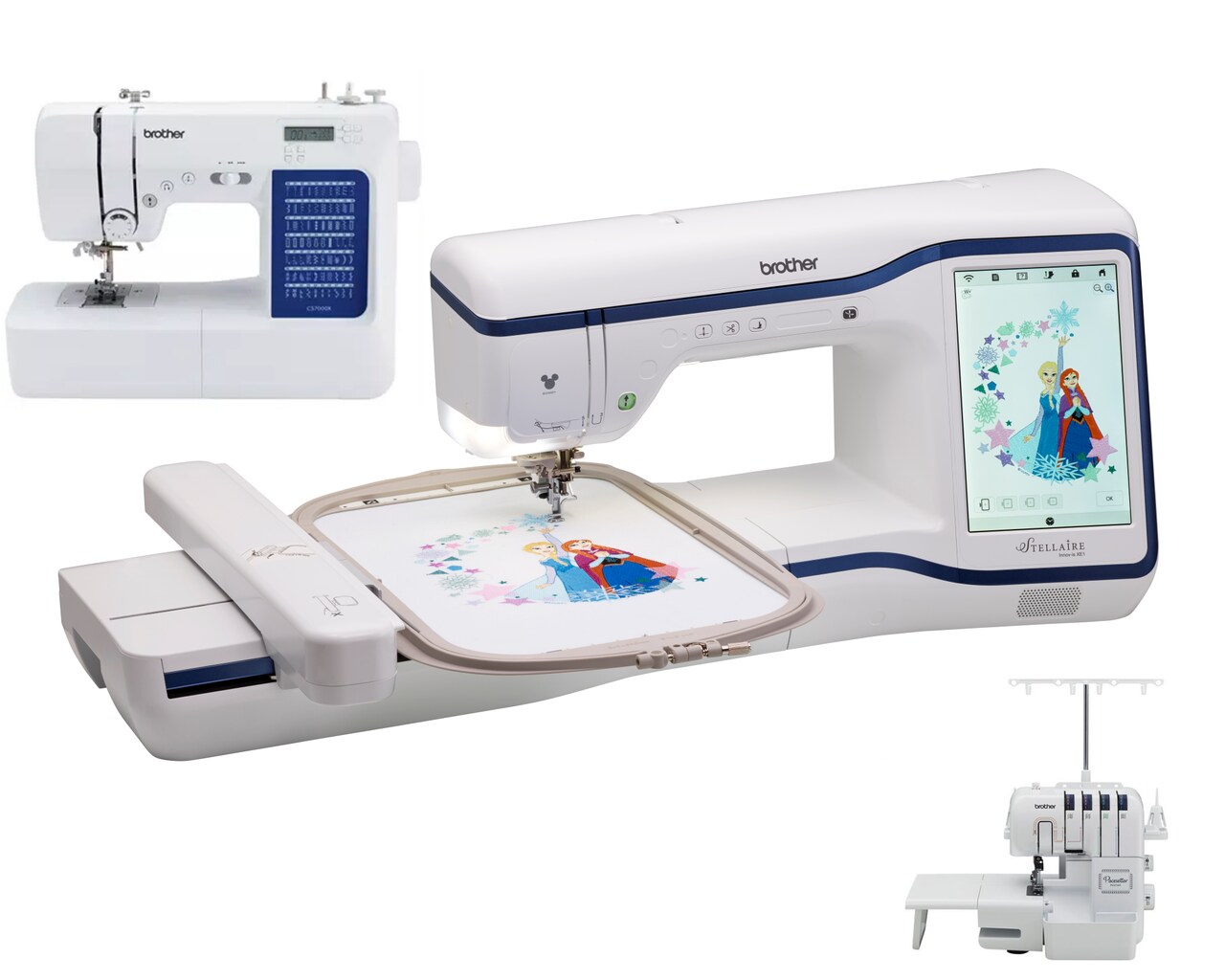 Brother Stellaire Innov-is XE1 Embroidery Machine 14x9.5 With PS3734T and  CS7000X Bundle